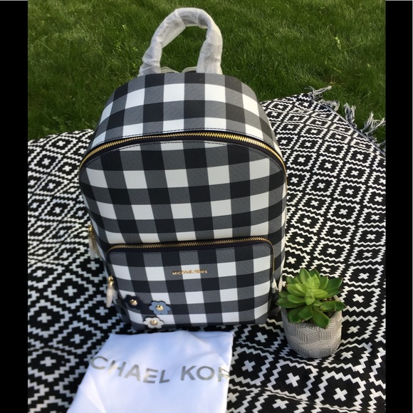 michael kors gingham backpack